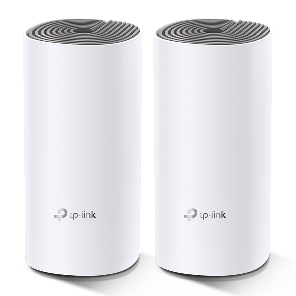 TP-Link Deco E4 (2-pack) Dual-band (2.4 GHz / 5 GHz) Wi-Fi 5 (802.11ac) Wit, Grijs Intern