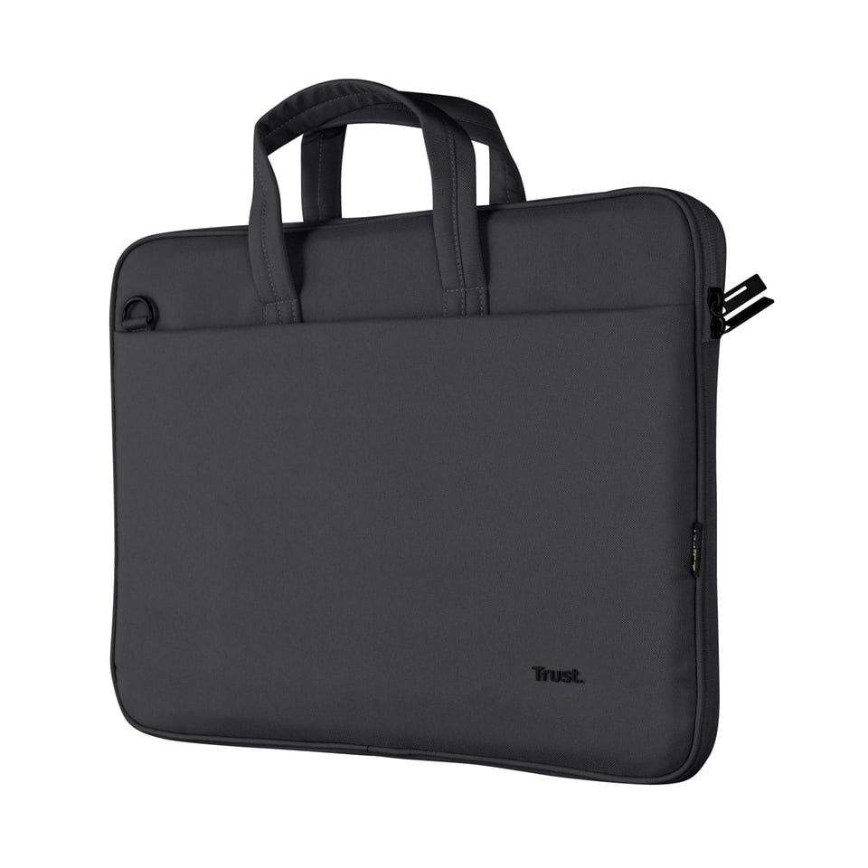 Trust Bologna Laptop Sleeve 16 inch - Laptop sleeve – Voor laptops tot 16 inch – Gerecycled polyester – Zwart
