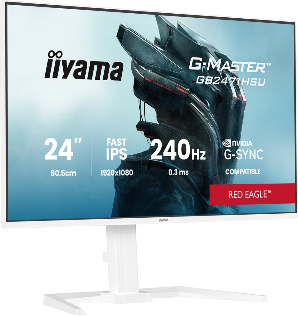 iiyama G-MASTER GB2471HSU-W1 computer monitor 60,5 cm (23.8") 1920 x 1080 Pixels Full HD LED Wit