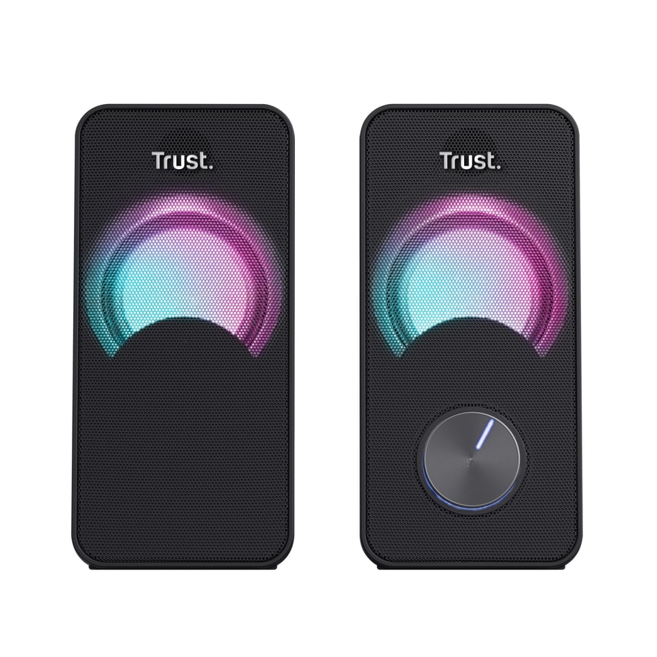 Trust Arys Compact RGB Speakerset - 2.0 speakerset – RGB-verlichting – USB-gevoed – Zwart