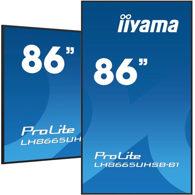 iiyama LH8665UHSB-B1 beeldkrant Kiosk-ontwerp 2,18 m (86") LED Wifi 800 cd/m² 4K Ultra HD Zwart Type processor Android 11 24/7