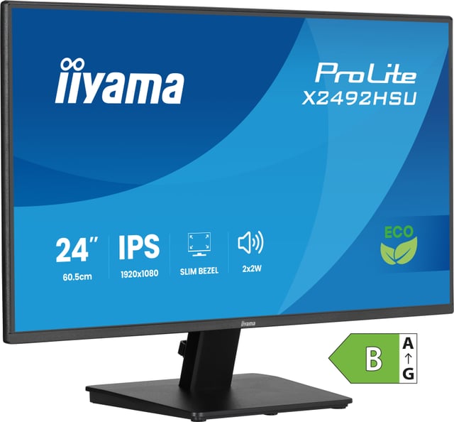 iiyama ProLite X2492HSU-B1 computer monitor 60,5 cm (23.8") 1920 x 1080 Pixels Full HD LED Zwart
