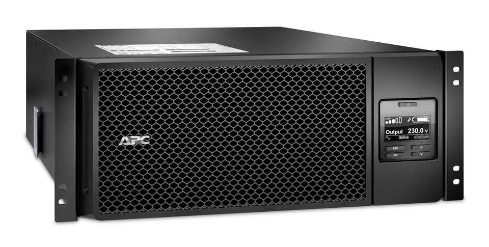 APC Smart-UPS On-Line SRT6KRMXLI - 6kW/VA, 6x C13 + 4x C19 + hardwire 1 fase uitgang, rackmountable, Embedded NMC