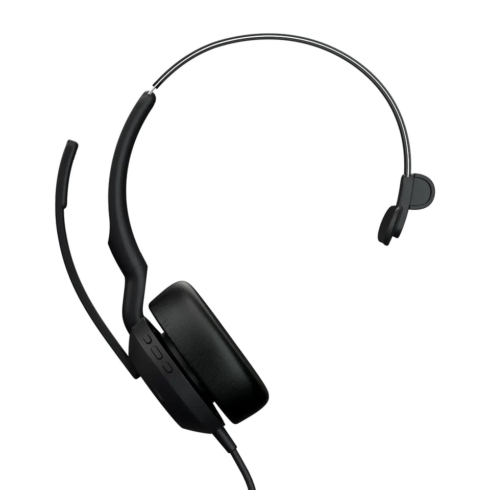 Jabra Evolve2 50 Headset Bedraad Hoofdband Kantoor/callcenter USB Type-C / USB Type-A Bluetooth Zwart