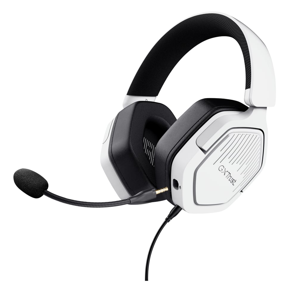 Trust GXT 492W Carus Gaming Headset - Bedrade gamingheadset – Afneembare microfoon – Over-ear ontwerp – Wit