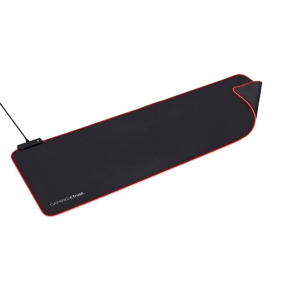 Trust GXT 764 Glide-Flex RGB Muismat XXL - Extra grote gaming muismat – RGB-verlichting – Flexibel oppervlak – Zwart