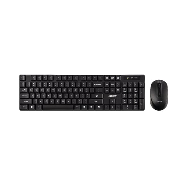 Acer GP.ACC11.03M toetsenbord Inclusief muis Thuis/Werk RF Draadloos Zwart, Grijs