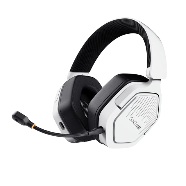 Trust GXT 493W Carus Gaming Headset - Draadloze gamingheadset – Bluetooth en 2.4 GHz verbinding – Afneembare microfoon – Wit