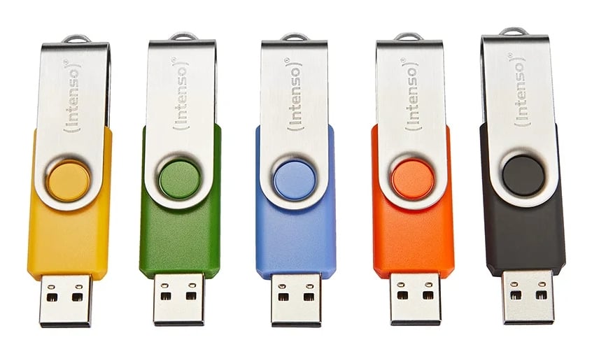Intenso Basic Line USB flash drive 16 GB USB Type-A 2.0 Zwart, Blauw, Groen, Oranje, Geel