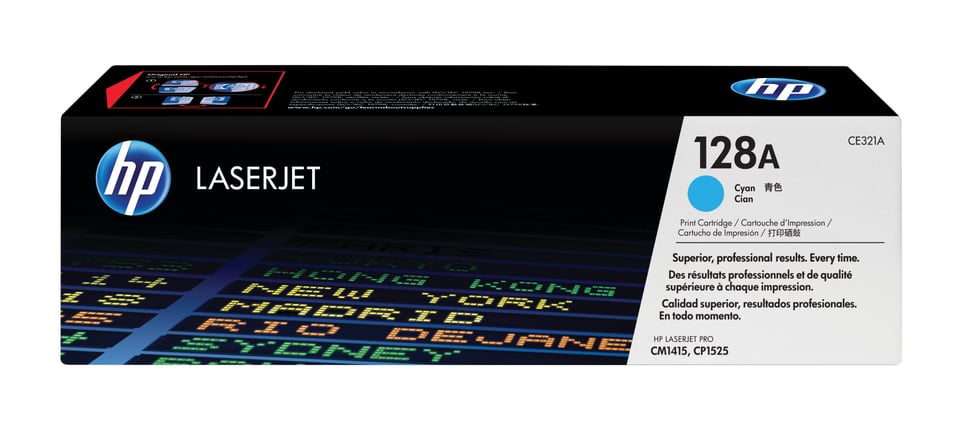 HP 128A originele cyaan LaserJet tonercartridge