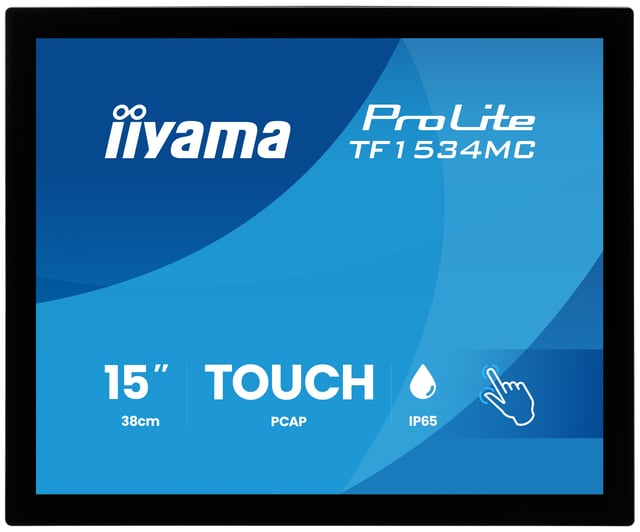 iiyama ProLite TF1534MC-B8X computer monitor 38,1 cm (15") 1024 x 768 Pixels XGA LED Touchscreen Zwart