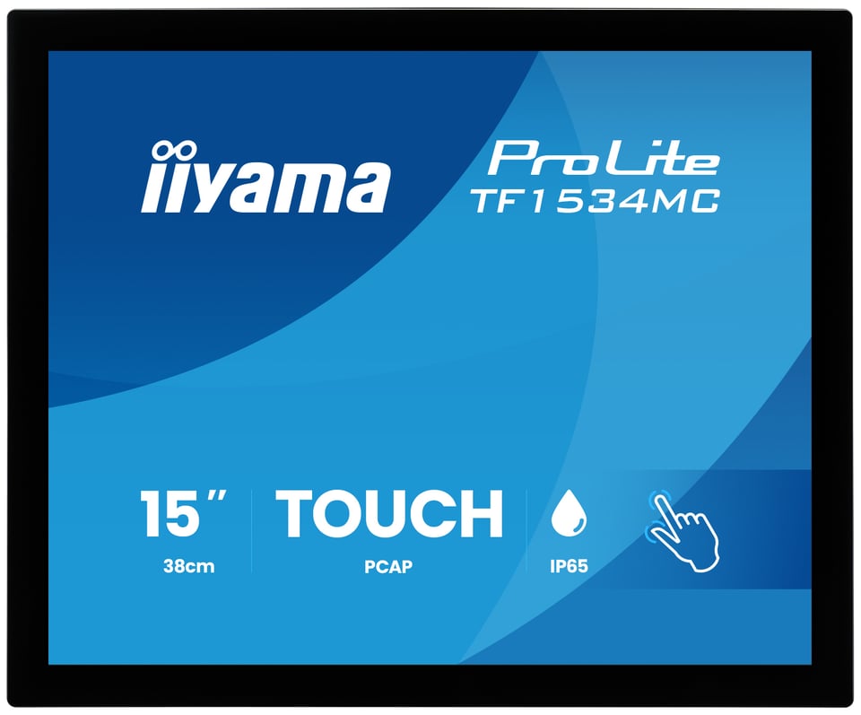 iiyama ProLite TF1534MC-B8X computer monitor 38,1 cm (15") 1024 x 768 Pixels XGA LED Touchscreen Zwart