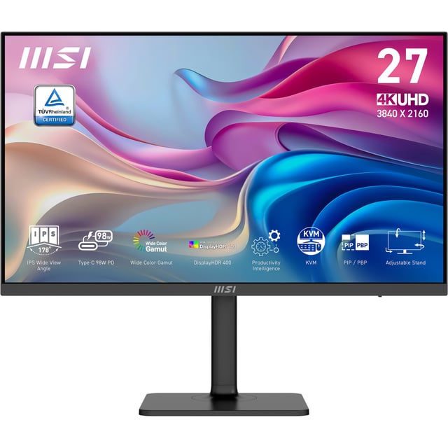 MSI Modern MD272UPHG computer monitor 68,6 cm (27") 3840 x 2160 Pixels 4K Ultra HD Zwart