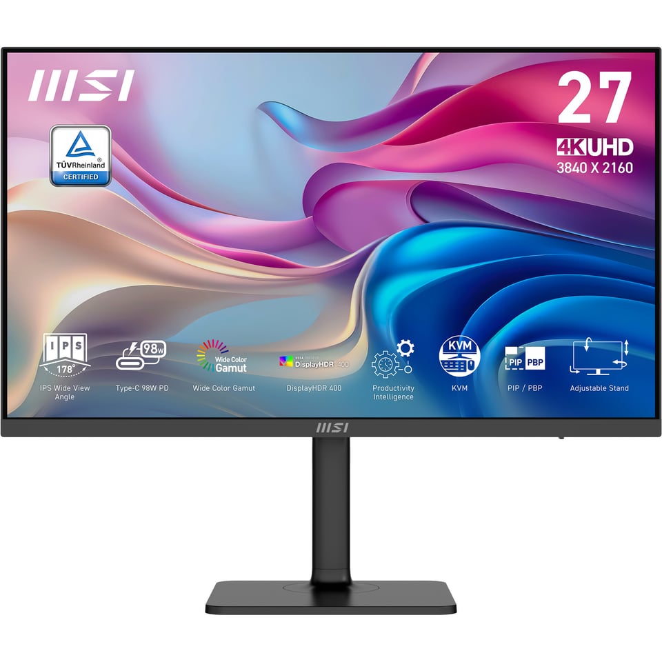 MSI Modern MD272UPHG computer monitor 68,6 cm (27") 3840 x 2160 Pixels 4K Ultra HD Zwart