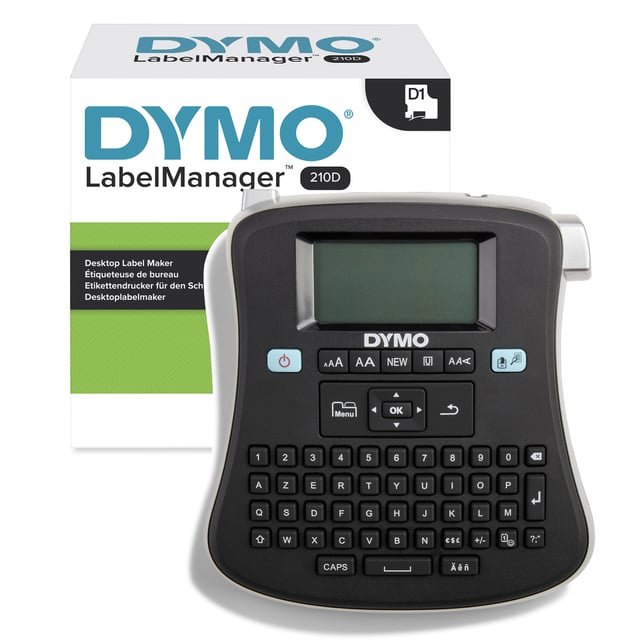 DYMO LabelManager 210D+-labelmaker | Desktoplabelprinter | Draagbare labelmaker met AZERTY-toetsenbord | Groot scherm en toetsen voor snelle toegang | Voor kantoor- en thuisgebruik