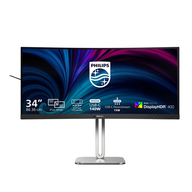 Philips 5000 series 34B2U5900C/00 computer monitor 86,4 cm (34") 5120 x 2160 Pixels WUHD LCD Grijs