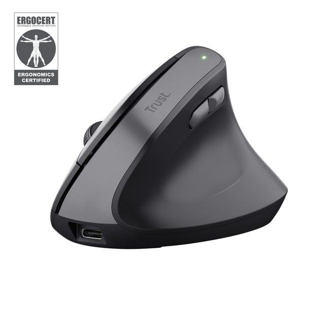 Trust Bayo II Ergonomische draadloze muis – ergonomische muis – draadloze muis – verticale muis – Zwart