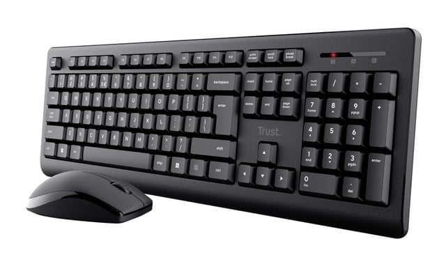 Trust Primo Draadloos toetsenbord+muis set – RF draadloze verbinding – QWERTY – Zwart