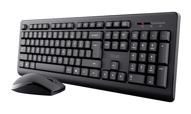 Trust Primo Draadloos toetsenbord+muis set – RF draadloze verbinding – QWERTY – Zwart