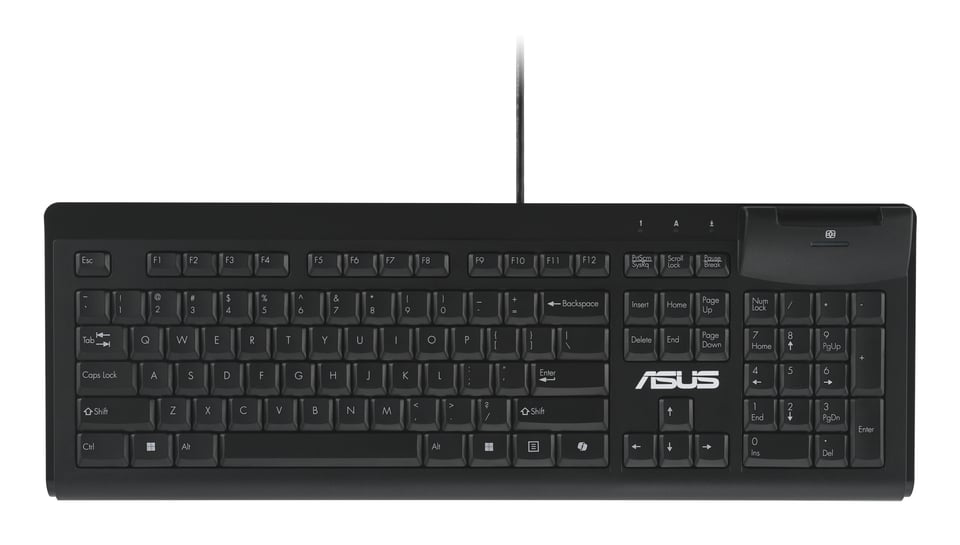 ASUS Smart Card Keyboard KU100 toetsenbord Thuis/Werk USB Zwart