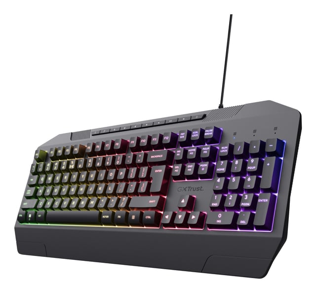 Trust GXT 836 Evocx Verlicht gaming‑toetsenbord – gaming toetsenbord – RGB verlichting – Anti‑ghosting – QWERTY – Zwart