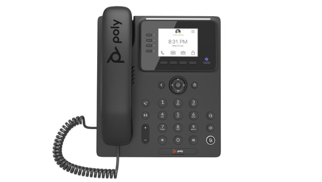 HP Poly CCX 350 Business Media Phone voor Microsoft Teams met PoE-ondersteuning