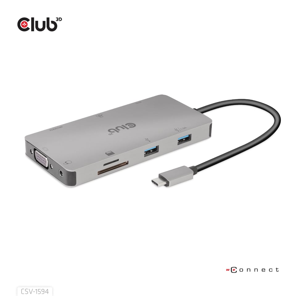 CLUB3D Type-C 9-in-1