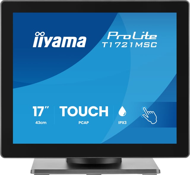 iiyama ProLite T1721MSC-B3 computer monitor 43,2 cm (17") 1280 x 1024 Pixels SXGA Touchscreen Tafelblad Zwart