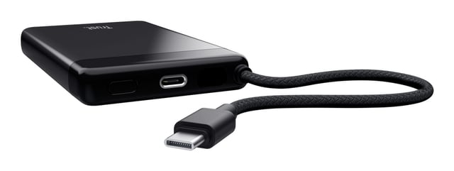 Trust Fiera Powerbank 10.000 mAh - Powerbank – Vaste kabel - USB-C opladen – 10.000 mAh – Zwart