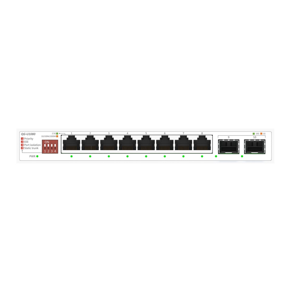 ASUS QG-U1080 Unmanaged 2.5G Ethernet (100/1000/2500) Wit