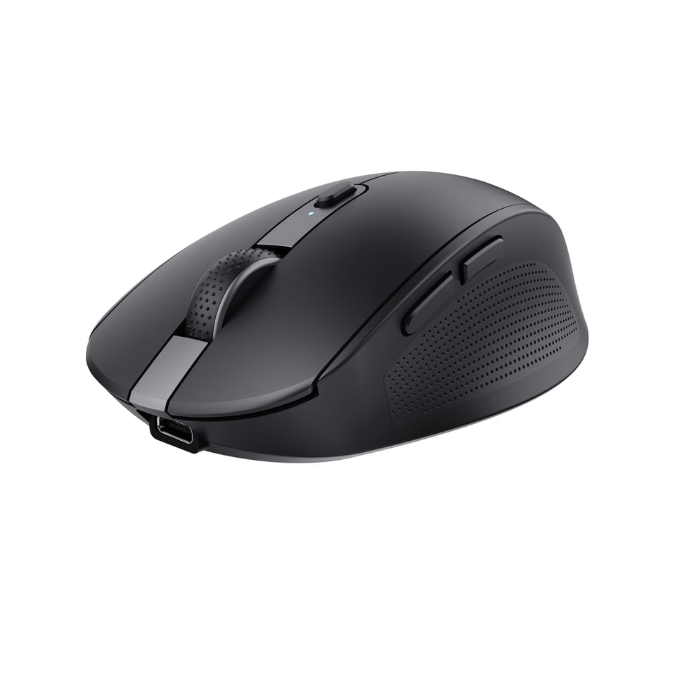 Trust Ozaa Compact Draadloze Muis - Multi-device muis – Stille knoppen – RF+Bluetooth – Zwart