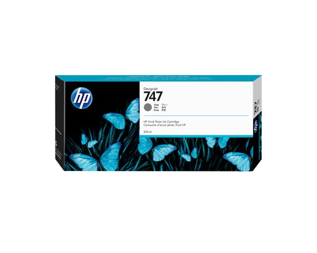 HP 747 grijze DesignJet inktcartridge, 300 ml
