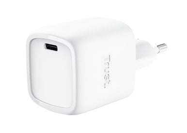Trust Maxo GaN Oplader 30W - USB-C oplader – GaN-technologie – 30W vermogen – Wit
