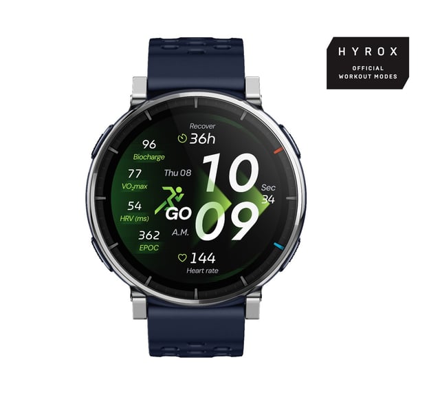 Amazfit W2558GL2N smartwatch & sportwatch 3,35 cm (1.32") AMOLED Digitaal 466 x 466 Pixels Touchscreen Zilver GPS