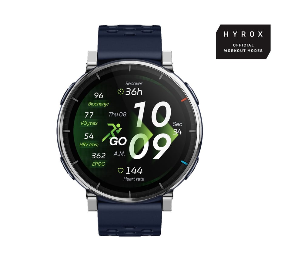 Amazfit W2558GL2N smartwatch & sportwatch 3,35 cm (1.32") AMOLED Digitaal 466 x 466 Pixels Touchscreen Zilver GPS