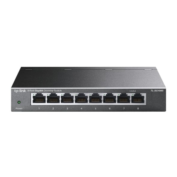 TP-Link TL-SG108S(UN) netwerk-switch Unmanaged Gigabit Ethernet (10/100/1000) Desktop Zwart