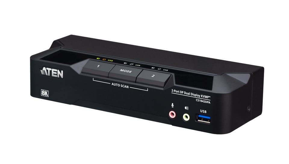 ATEN 2-poorts USB 3.0 8K DisplayPort Dual-Display KVMP™-switch (Kabels inbegrepen)