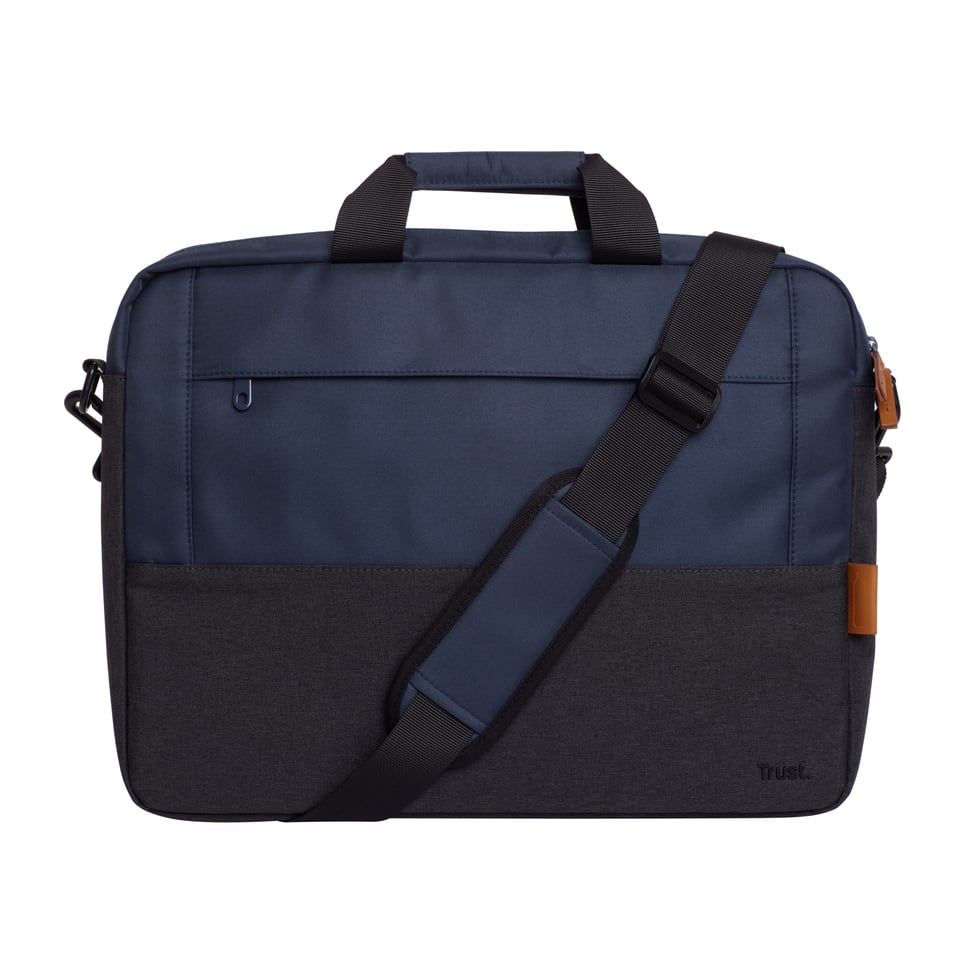Trust Lisboa Laptop schoudertas 16 inch - Laptop schoudertas – Voor laptops tot 16 inch – Gerecycled polyester – Blauw