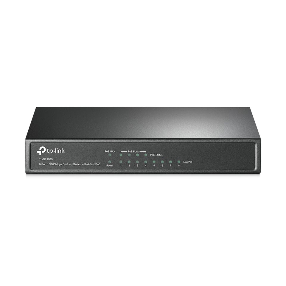 TP-Link TL-SF1008P netwerk-switch Unmanaged Fast Ethernet (10/100) Power over Ethernet (PoE) Olijf