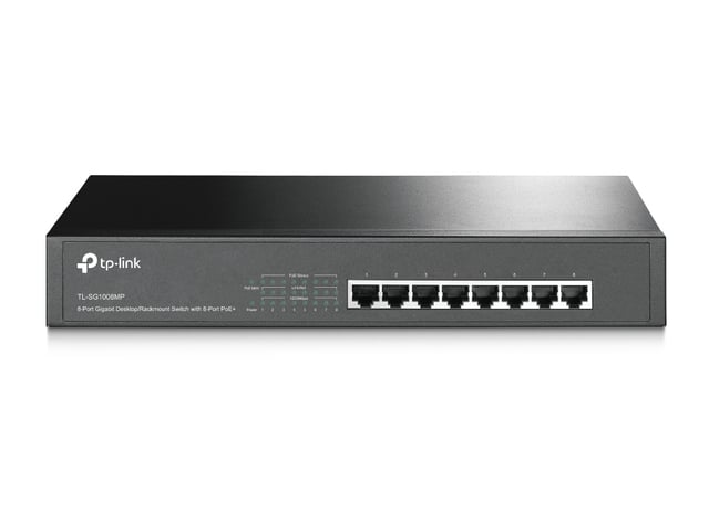 TP-Link TL-SG1008MP netwerk-switch Unmanaged Gigabit Ethernet (10/100/1000) Power over Ethernet (PoE) Zwart
