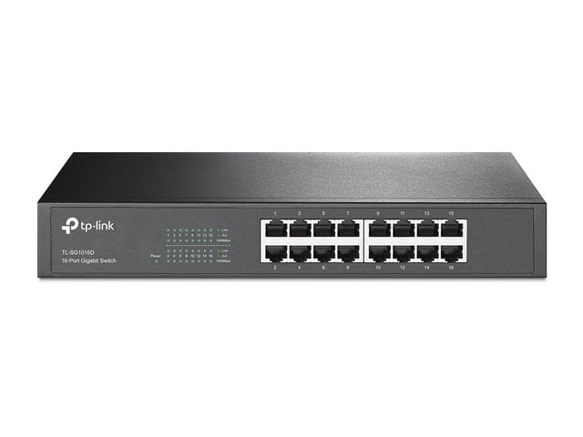 TP-Link TL-SG1016D(UN) netwerk-switch Unmanaged L2 Gigabit Ethernet (10/100/1000) Zwart