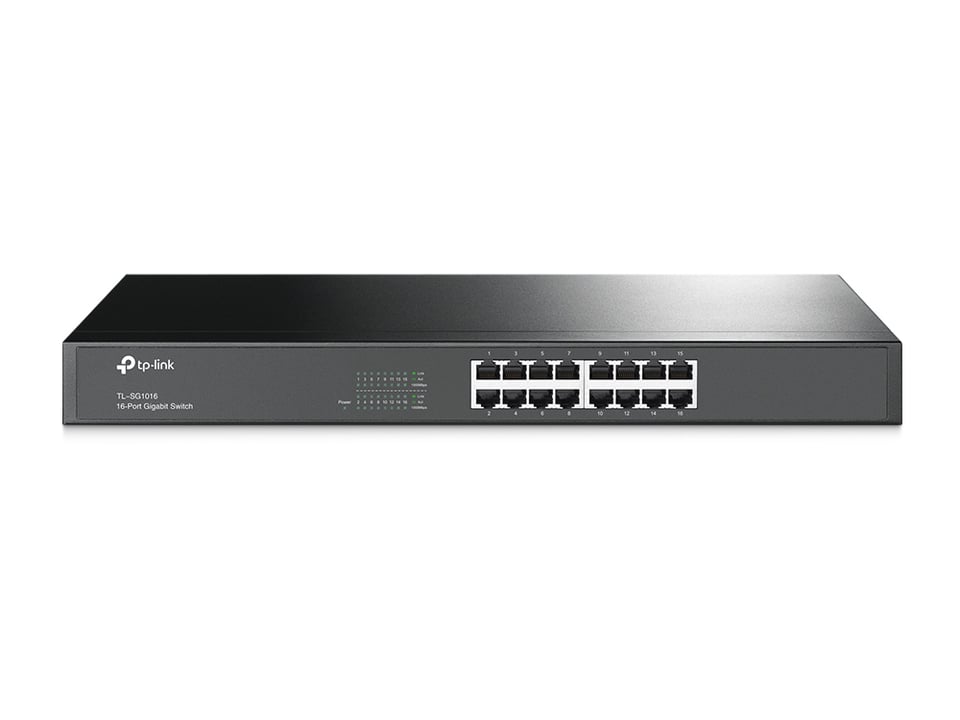 TP-Link TL-SG1016 netwerk-switch Unmanaged Gigabit Ethernet (10/100/1000) 1U Zwart