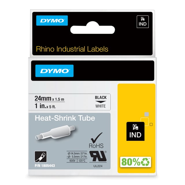 DYMO Rhino industriële Heat-Shrink Tube-labels 24 mm