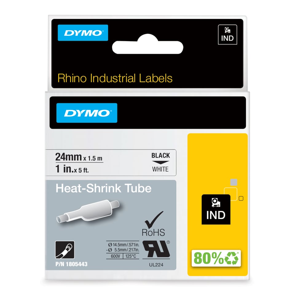 DYMO Rhino industriële Heat-Shrink Tube-labels 24 mm