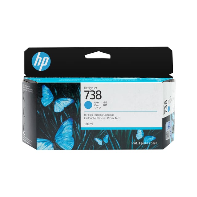 HP 738 130 ml cyaan inktcartridge voor DesignJet