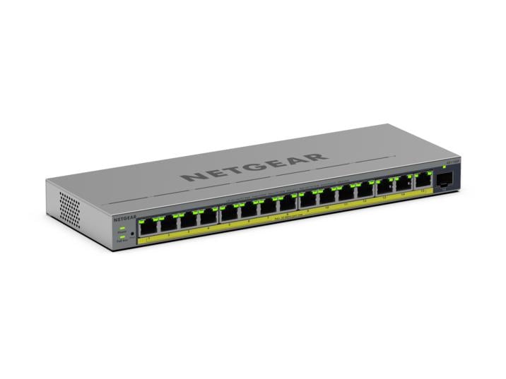 NETGEAR GS116EP Managed L2/L3 Gigabit Ethernet (10/100/1000) Power over Ethernet (PoE) Grijs