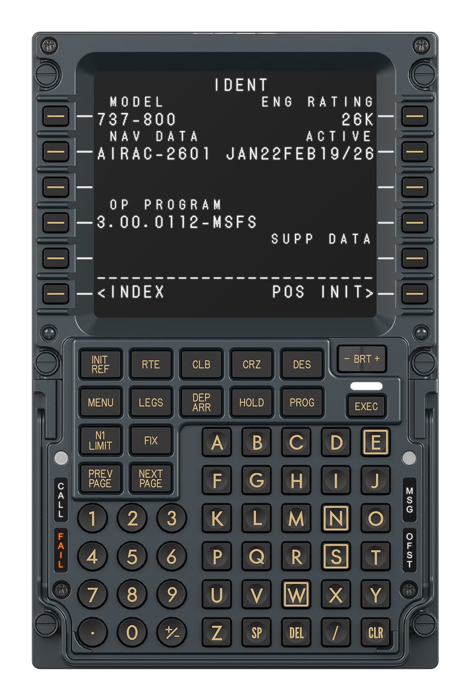 Moza Racing MB7F Flight Computer Display