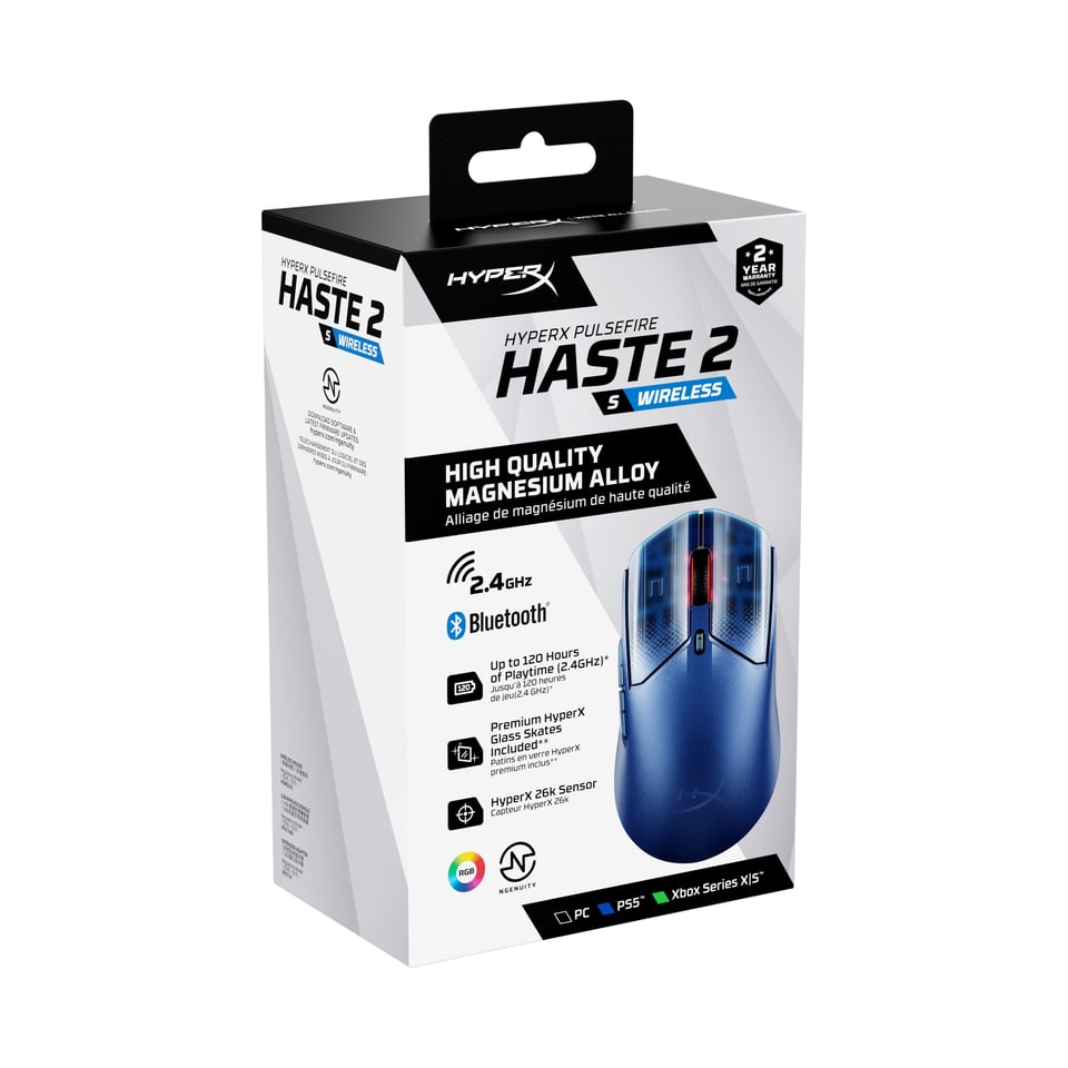 HyperX Pulsefire Haste 2 S Navy draadloze gamingmuis