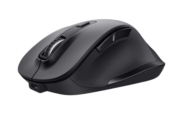 Trust Fyda Draadloze Muis - muis – draadloos – oplaadbaar – 2400 DPI – zwart