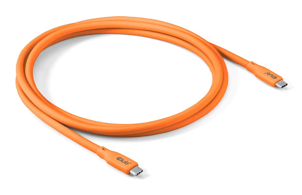 CLUB3D USB C oplaadkabel Oranje